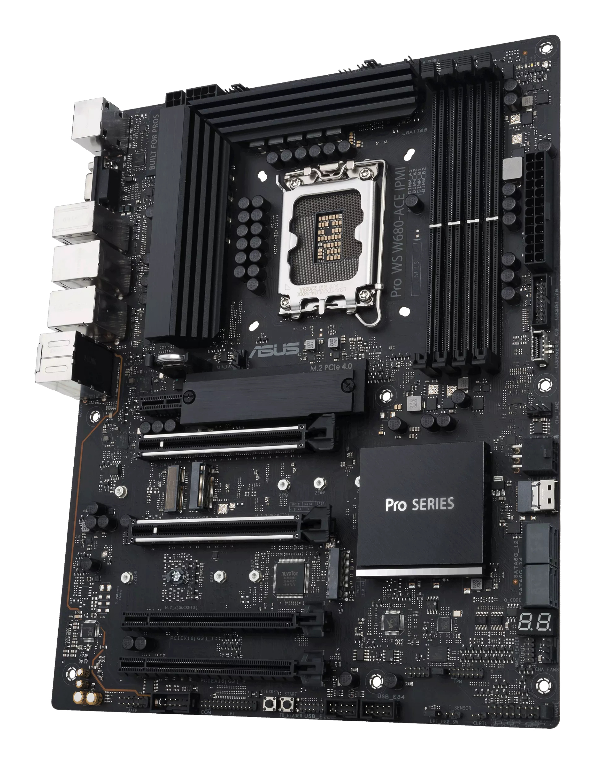 ASUS Pro WS W680-ACE IPMI - Motherboard - ATX - LGA1700-Sockel - W680 Chipsatz - USB 3.2 Gen 1, USB 3.2 Gen 2, Ansicht 4