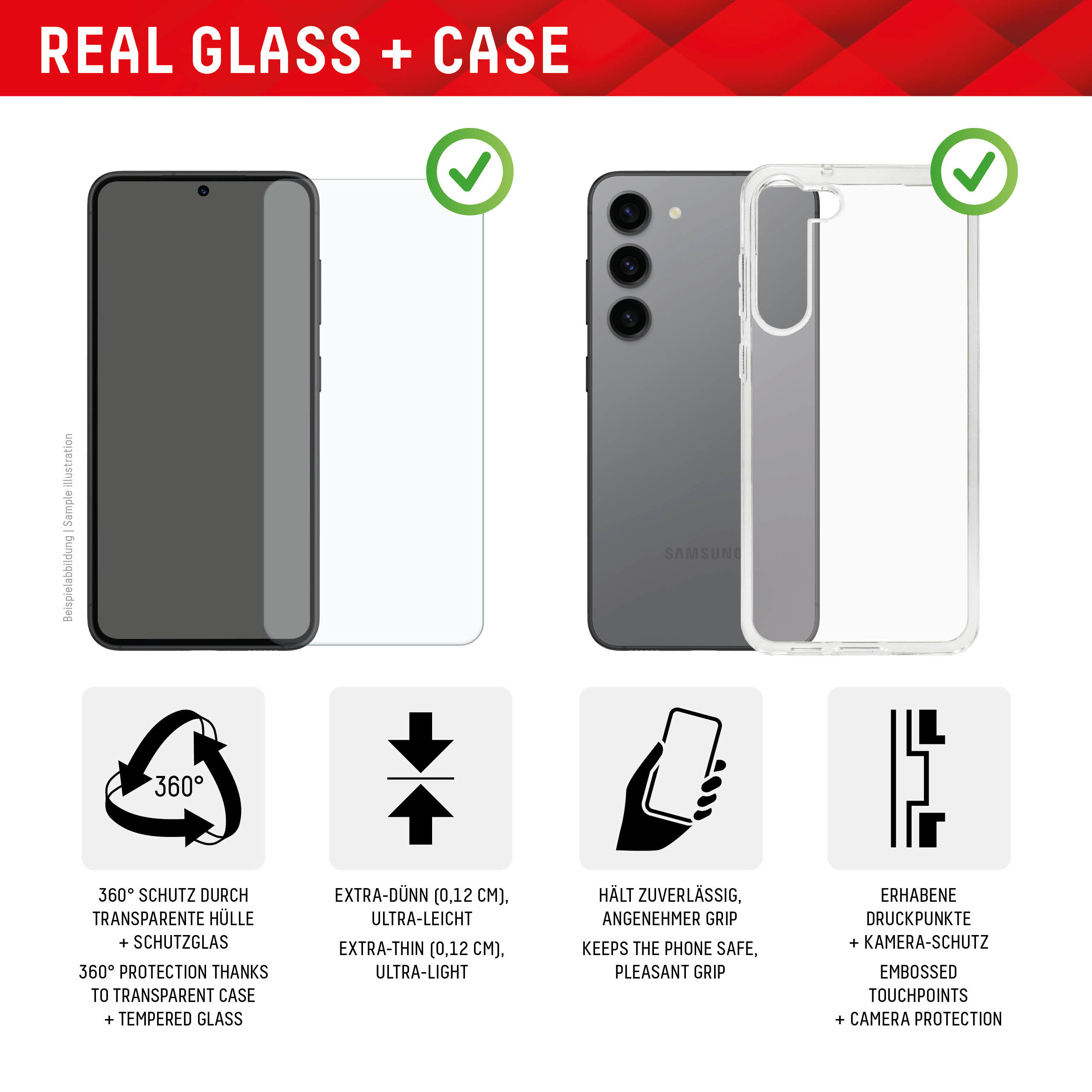 E.V.I. Real Glass+ Case Samsung Galaxy A55 5G, Ansicht 2