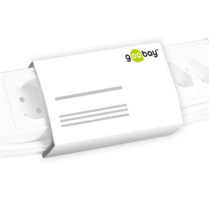 Goobay - Steckdosenleiste - Wechselstrom 230 V - 3680 Watt - Eingabe, Eingang Typ F - Ausgangsanschlüsse: 5, Ansicht 3