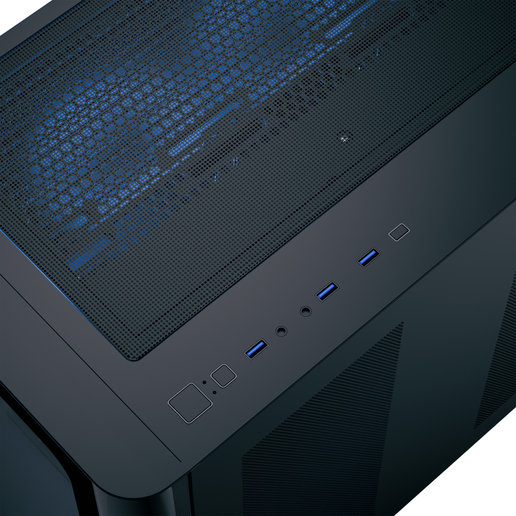 AEROCOOL ADVANCED TECHNOLOGIES Geh Midi P500C-G-BK-v1 o.N. Full Tempered Glas B - Gehäuse, Ansicht 4