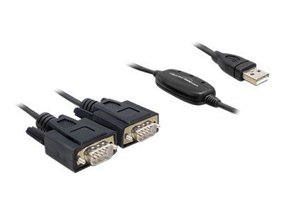 Delock Adapter USB 2.0 > 2 x Seriell - Kabel USB / seriell - USB (M)
