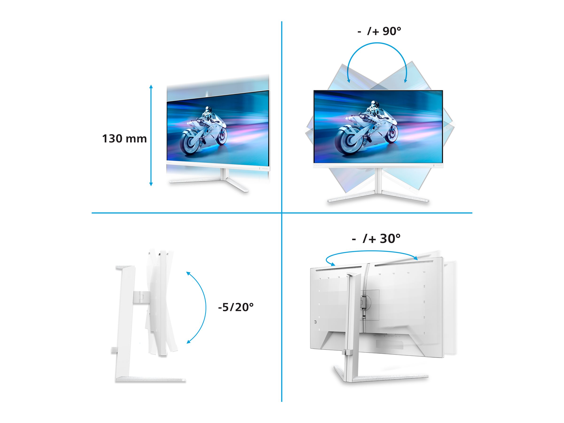 Philips Evnia 27M2N6501L QD OLED Gaming Monitor - Flachbildschirm (TFT/LCD) - 67,3 cm, Ansicht 3