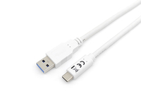 Equip USB 3.2 Gen 1 Typ A auf Typ C Kabel - M/M - 2 m - 1 m - USB A - USB C - USB 3.2 Gen 1 (3.1 Gen 1) - 5 Gbit/s - Weiß
