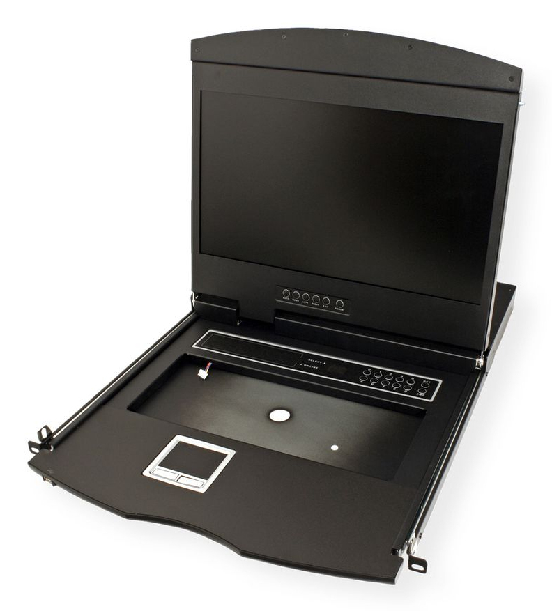 VALUE KVM-Konsole mit KVM-Switch - 8 Anschlüsse - USB - Großbritannien - 48 cm (19), Ansicht 3
