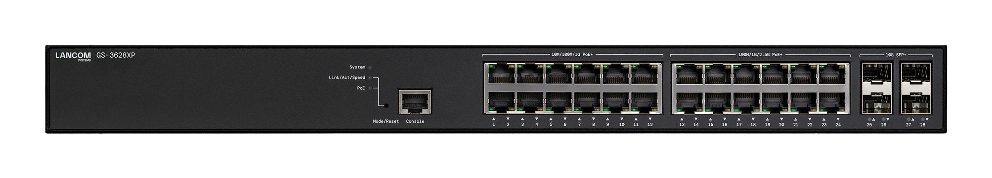 Lancom GS-3628XP Managed L3-Lite Multi-Gbit PoE Access Switch - Switch - 164 Gbps, Ansicht 2