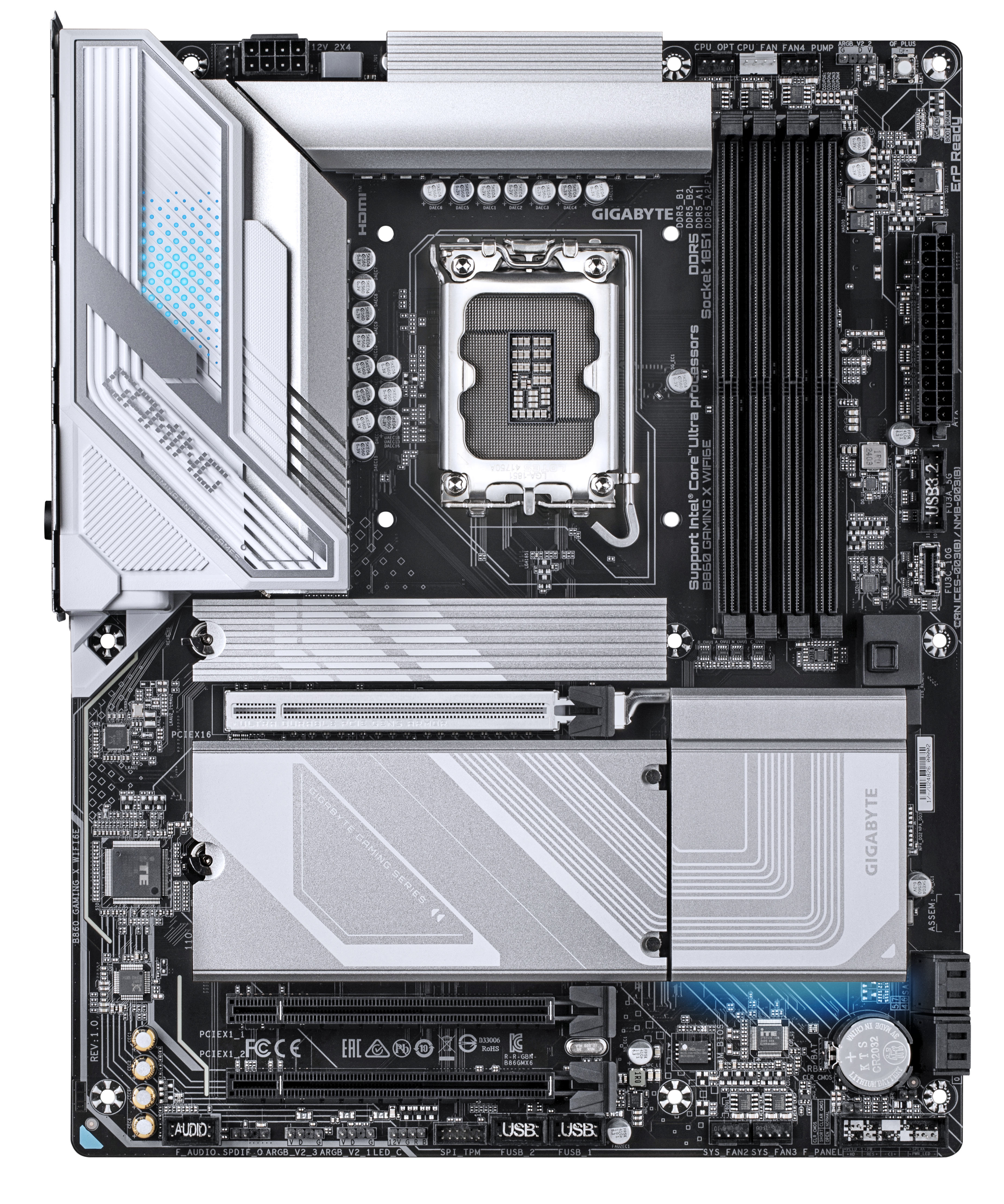 Gigabyte B860 GAMING X WIFI6E - Motherboard - ATX - LGA1851-Sockel - AMD B850 Chipsatz, Ansicht 2