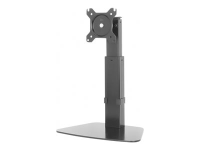 Manhattan TV & Monitor Mount (Gas Spring), Desk, Tilt/Swivel/Rotation/Height, 1 screen, Screen Sizes: 10-27", Black, Stand Assembly, VESA 75x75 to 100x100mm, Max 8kg, Lifetime Warranty - Aufstellung - für LCD-Display - Stahl - Schwarz Halbglanz - Bildschi