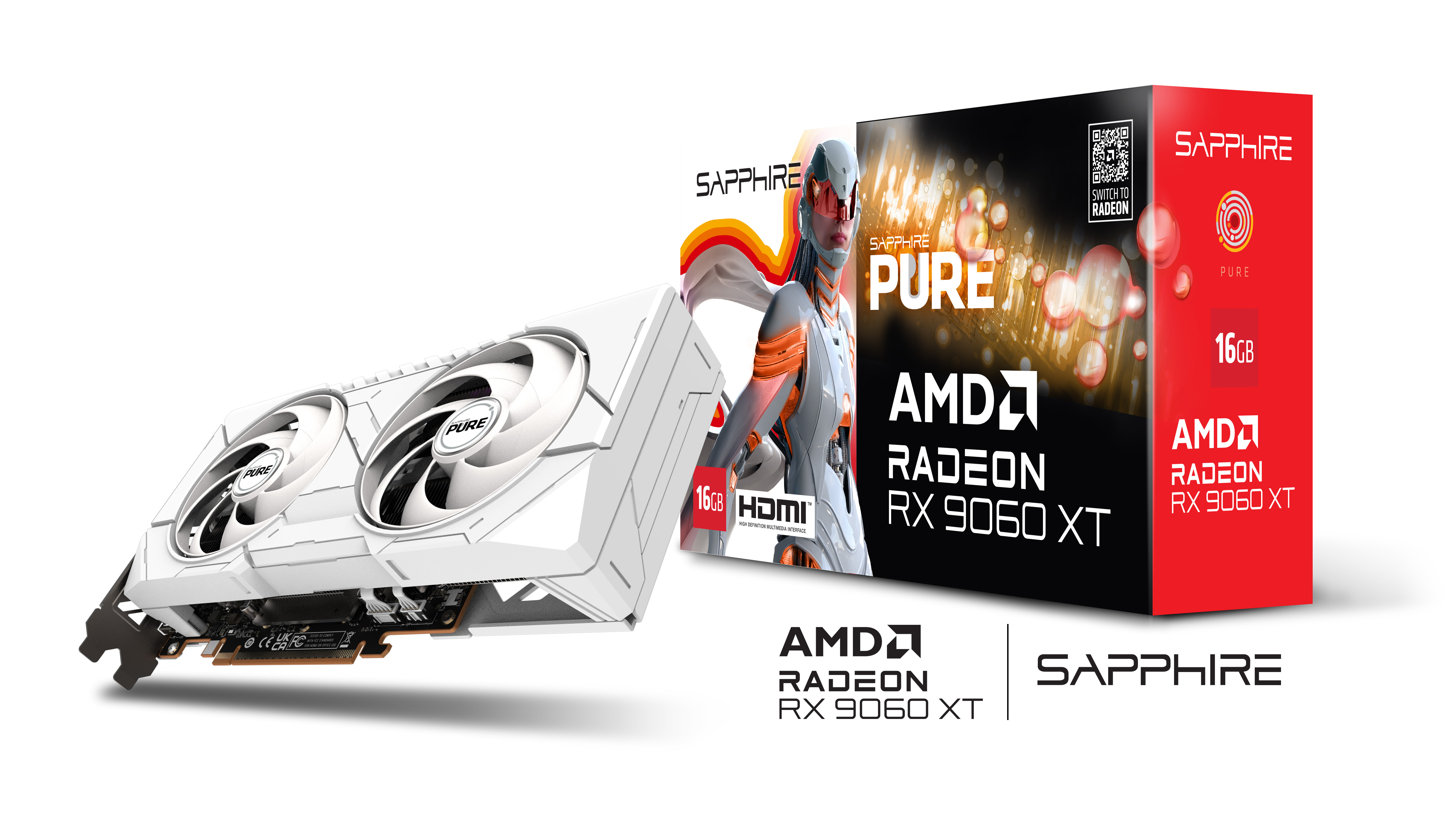 Sapphire Pure RX 9060 XT - Grafikkarten - Radeon RX 9060 XT, Ansicht 2