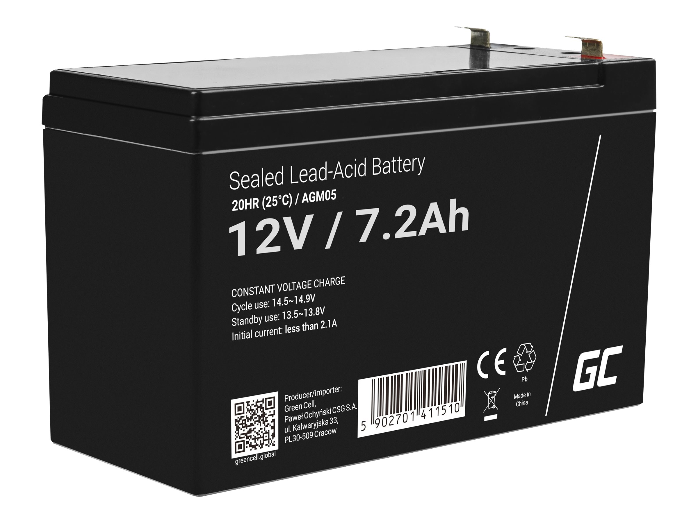 Green Cell USV-Akku - 1 x Batterie - Sealed Lead Acid (SLA), Ansicht 3