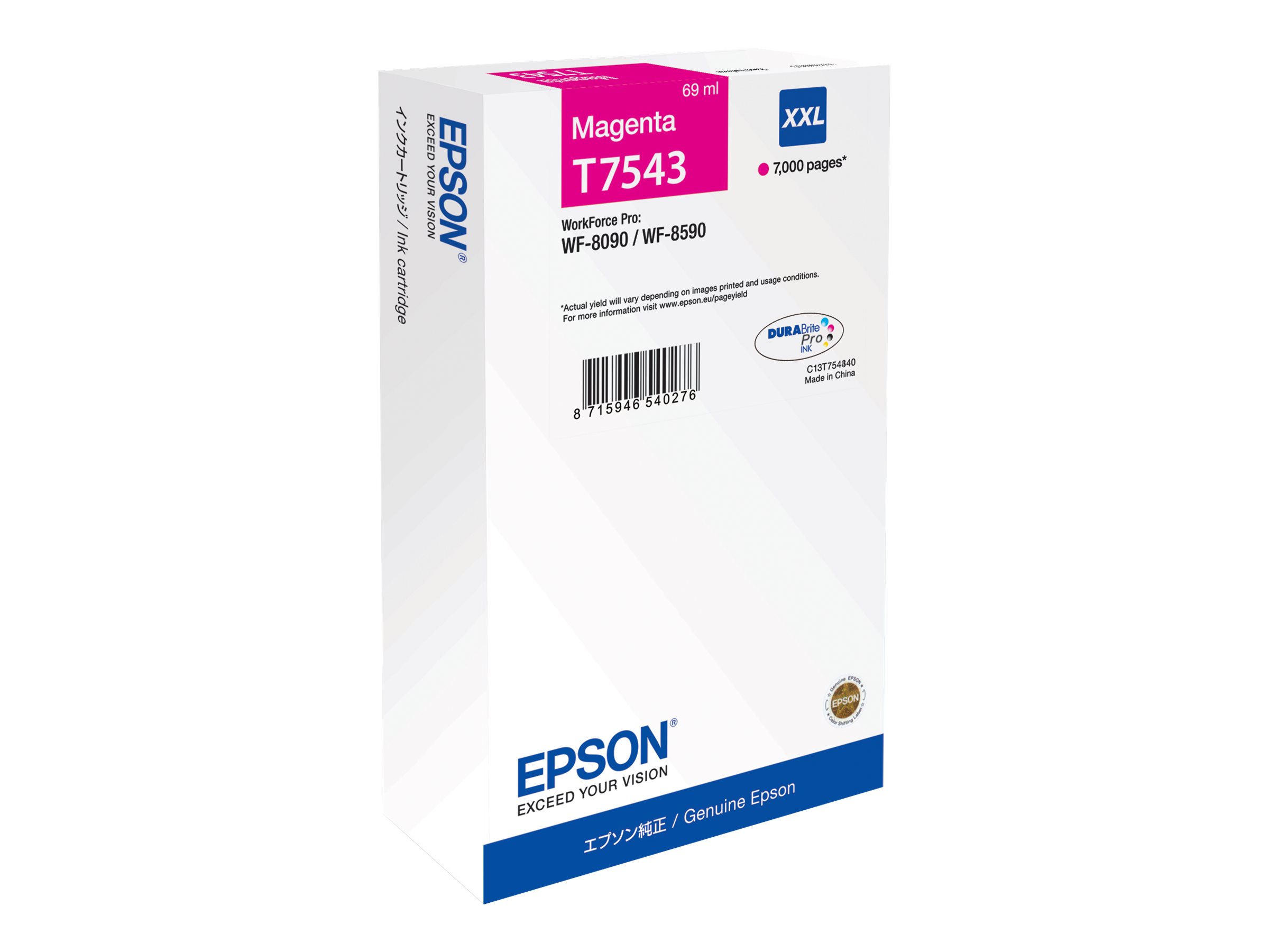 Epson T7543 - 69 ml - Größe XXL - Magenta - original - Tintenpatrone