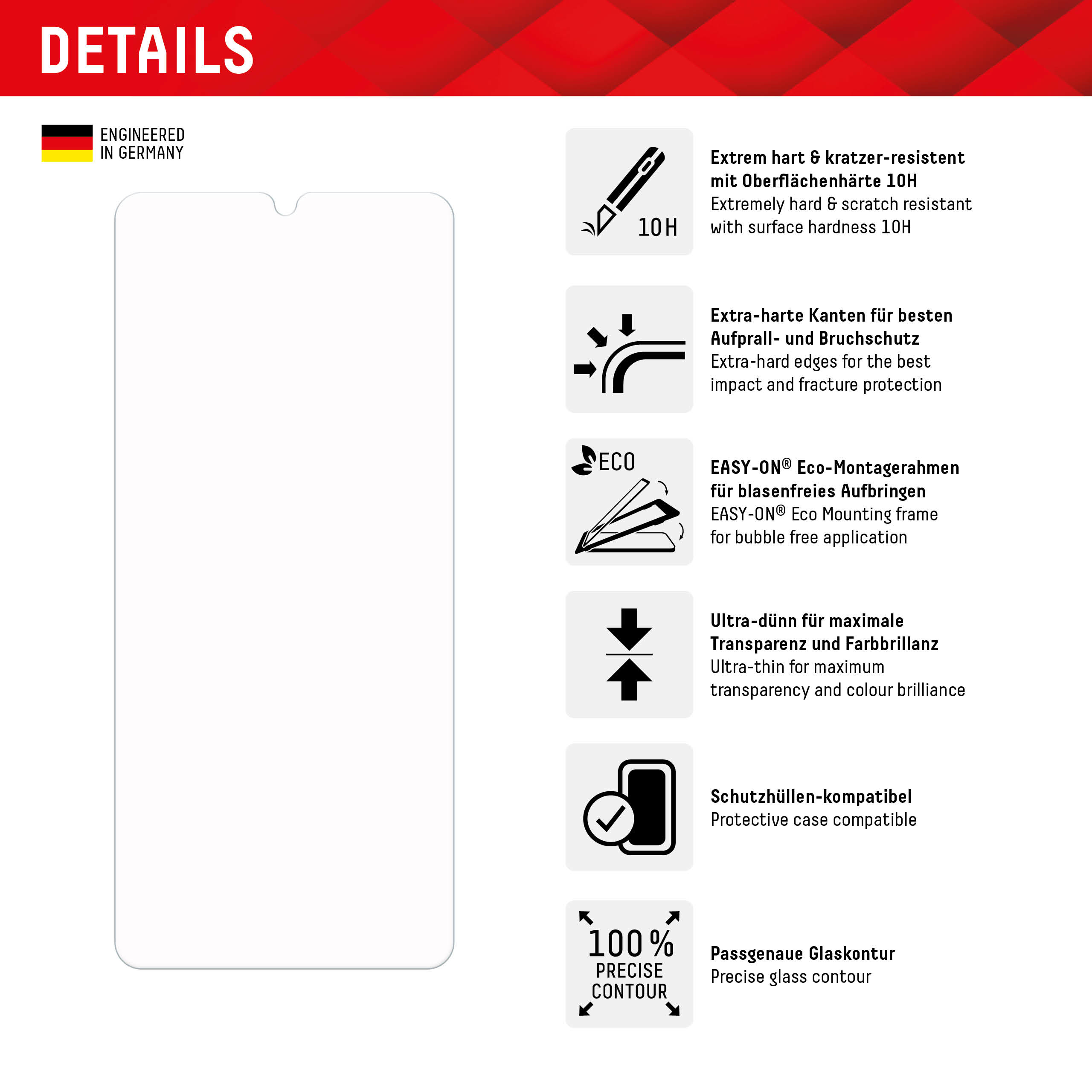 E.V.I. DISPLEX Real Glass Samsung Galaxy A34 5G, Ansicht 3