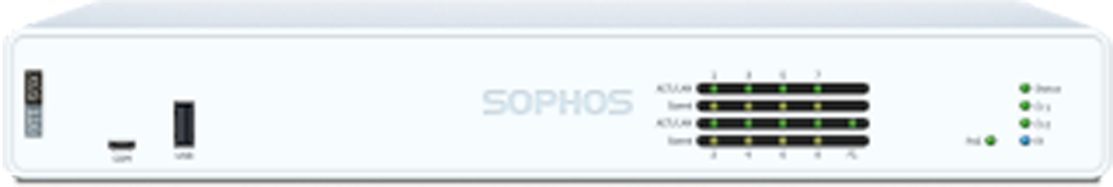 Sophos XGS 116, 7,7 Gbit/s, 3,5 Gbit/s, 1,1 Gbit/s, 2000 Mbit/s, 685 Mbit/s, 650 Mbit/s