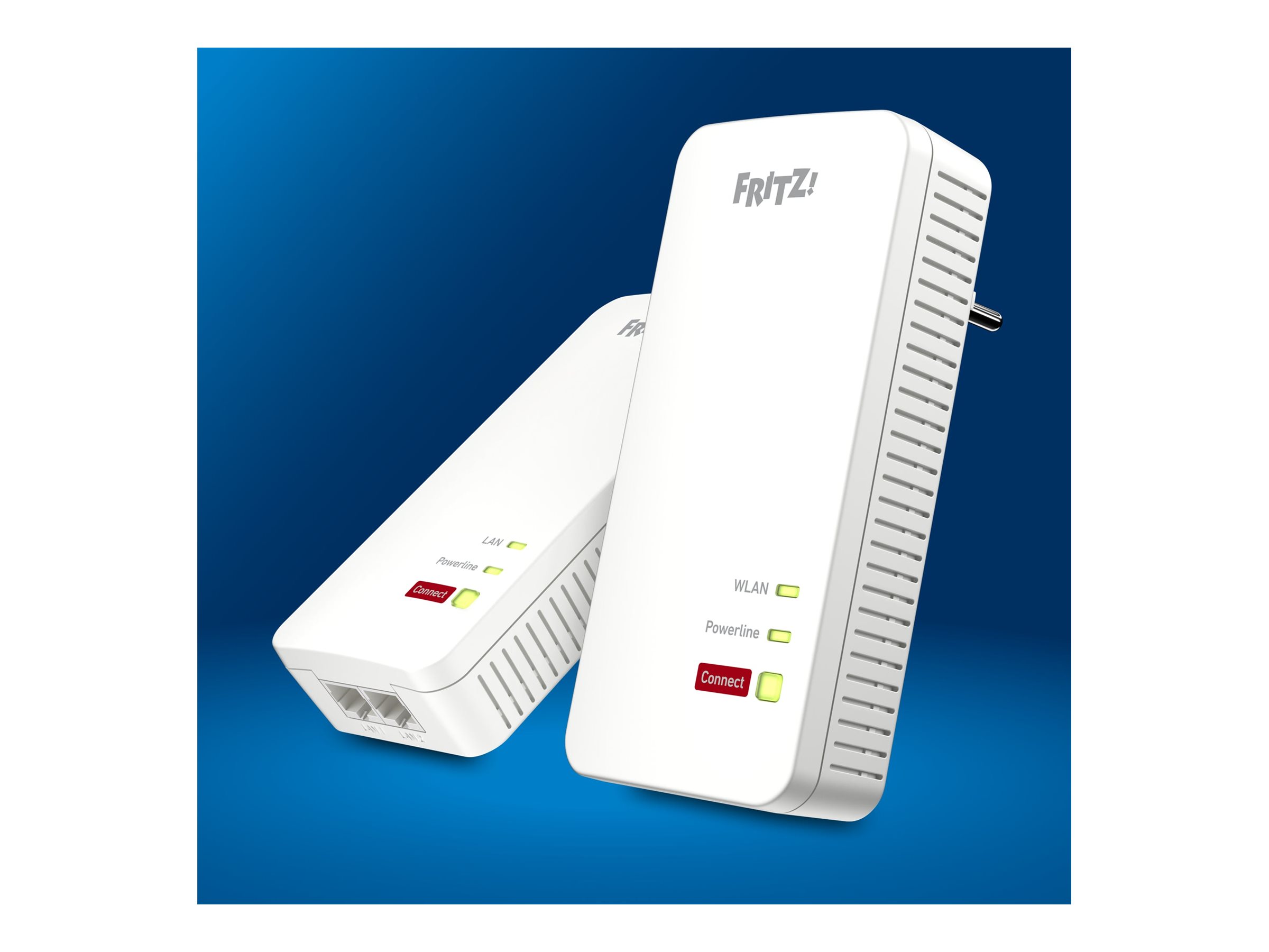 AVM FRITZ!Powerline 1240 AX - Wi-Fi Set - Powerline-Adapter-Kit 2-Port-Switch - 1GbE, HomePlug AV (HPAV)