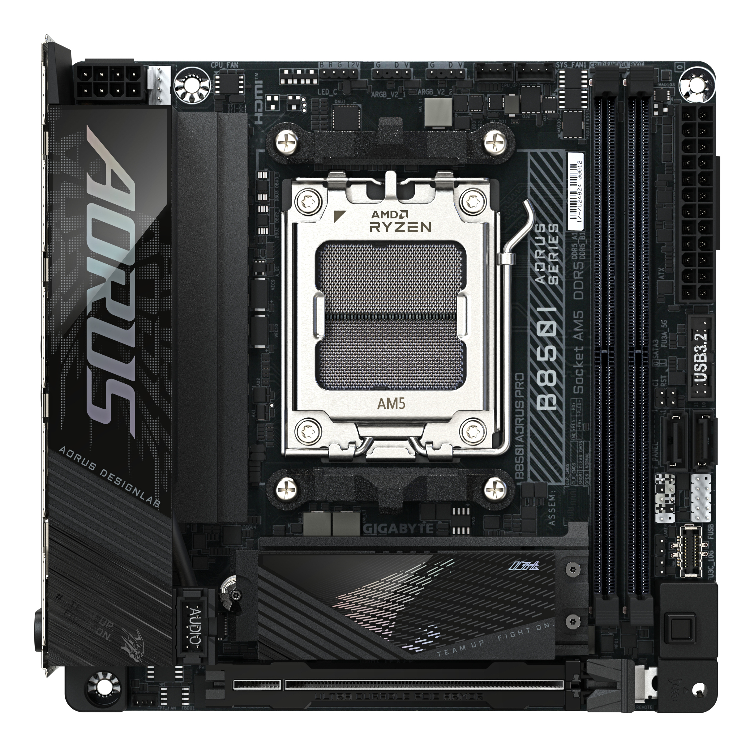 Gigabyte AORUS B850I PRO - Motherboard - Mini-ITX - Socket AM5 - AMD B850 Chipsatz, Ansicht 3