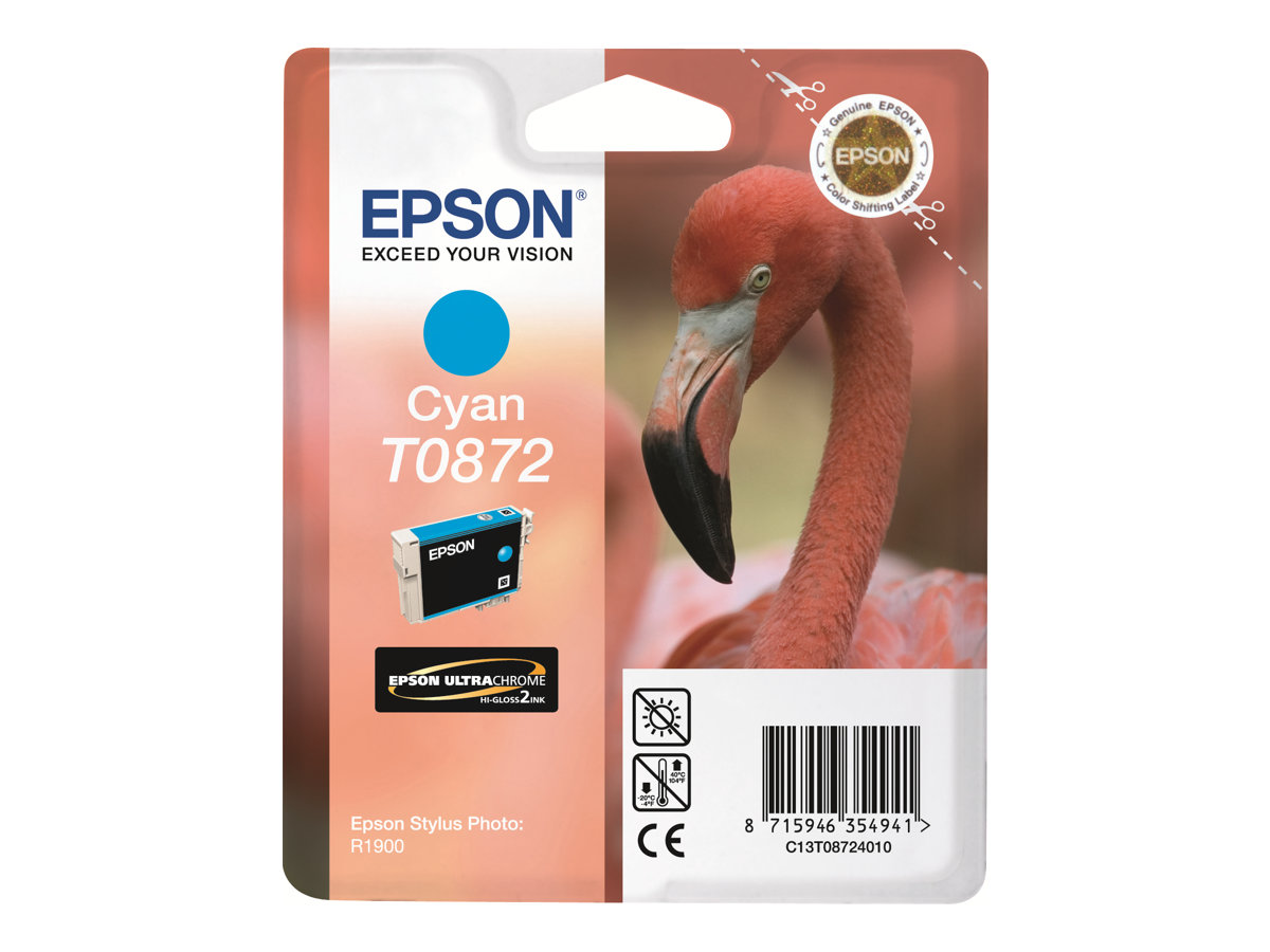 Epson T0872 - 11.4 ml - Cyan - original - Blisterverpackung - Tintenpatrone