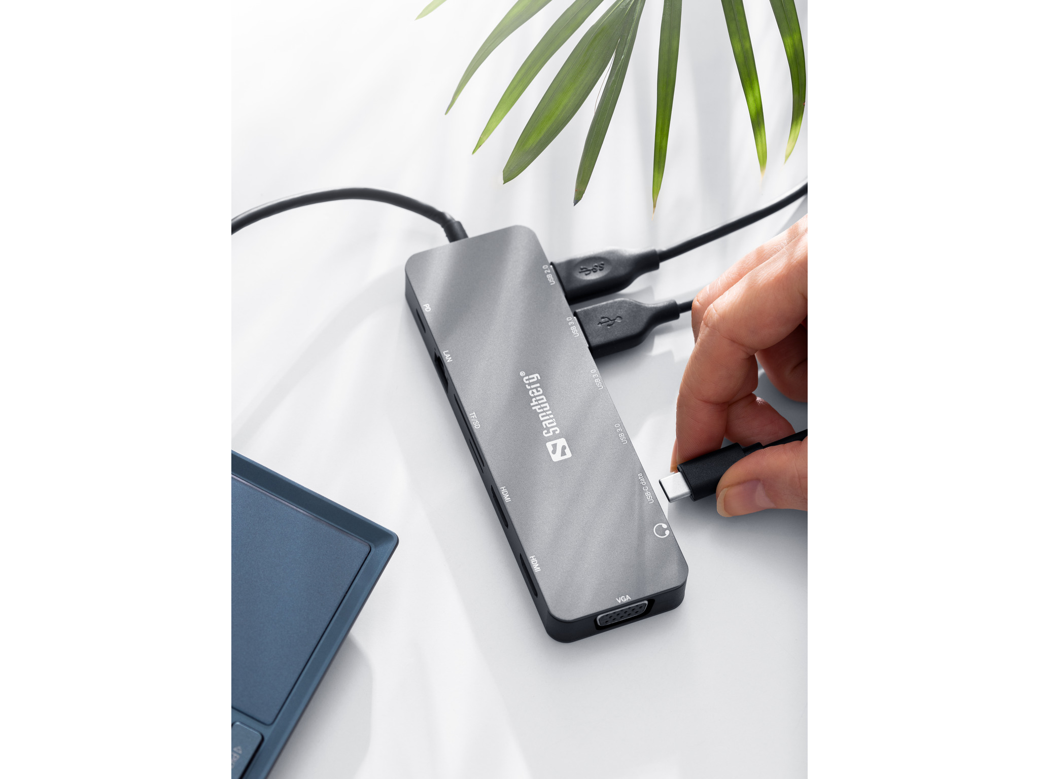 SANDBERG 13-in-1 - Dockingstation - USB-C - VGA, HDMI, Ansicht 4