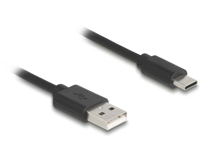 Delock USB 2.0 Spiralkabel Typ-A Stecker zu Type-C 0.45 m bis 0.75 - Digital/Daten, Ansicht 2