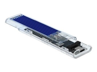 Delock External Enclosure for M.2 NVME PCIe SSD with USB Type-C female transparent