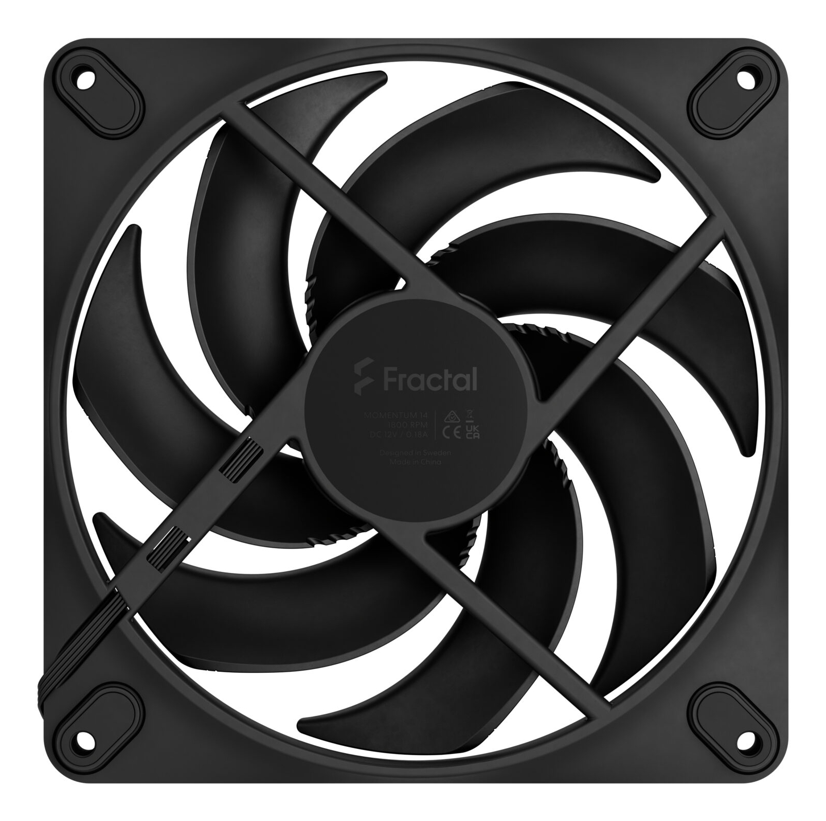 Fractal Design Momentum 14 - Gehäuselüfter - 140 mm - Schwarz, Ansicht 2