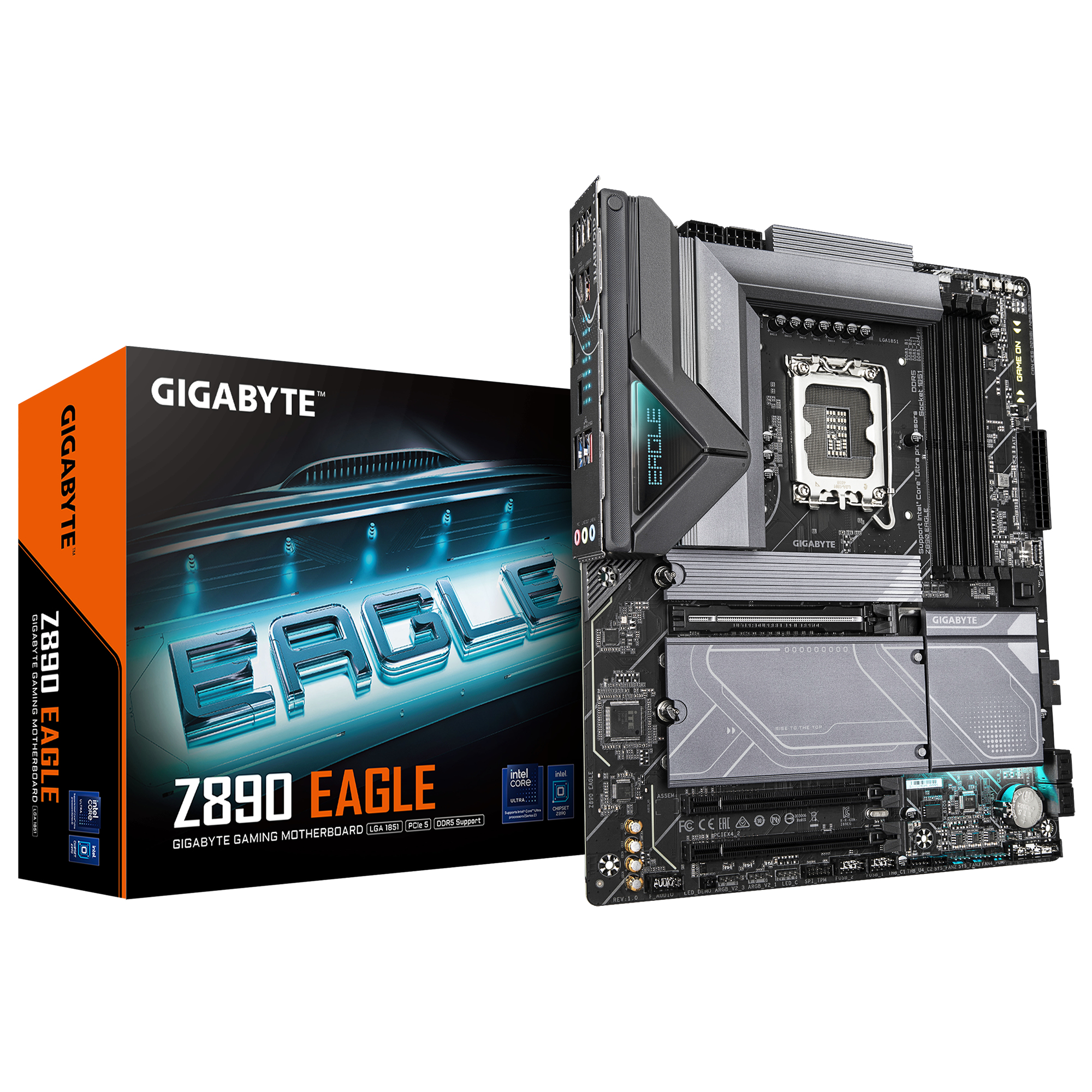Gigabyte Z890 EAGLE - Motherboard - ATX - LGA1851-Sockel - Z890 Chipsatz - USB4, USB 3.2 Gen 2, USB 3.2 Gen 1, USB-C 3.2, Ansicht 2