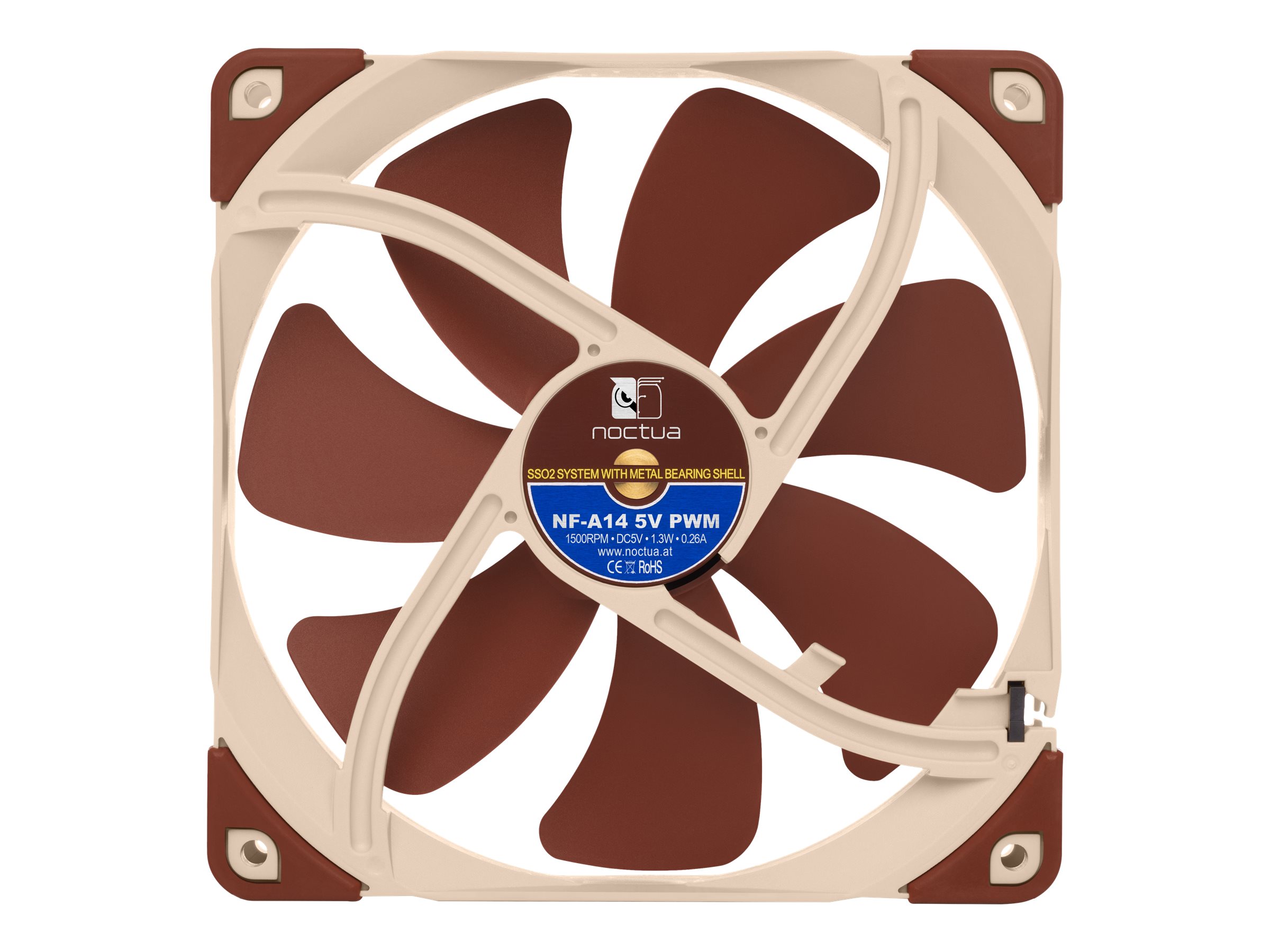 Noctua NF-A14 5V PWM - Gehäuselüfter - 140 mm, Ansicht 3