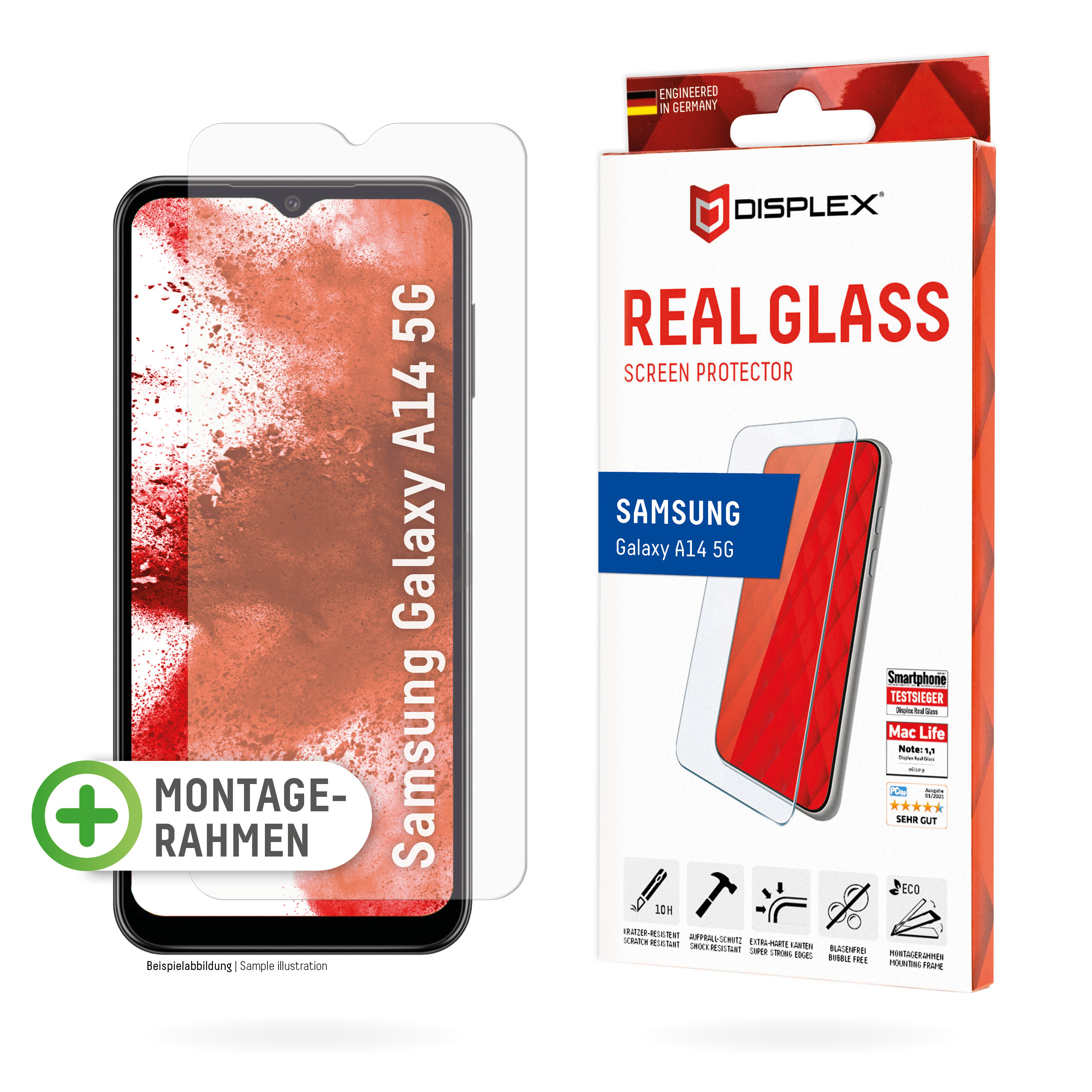 E.V.I. DISPLEX Real Glass Samsung Galaxy A14 5G, Ansicht 2