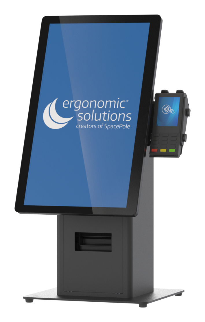 Ergonomic Solutions Mini Kiosk inkl. Bodenplatte für Tischmontage - schwarz, Ansicht 4