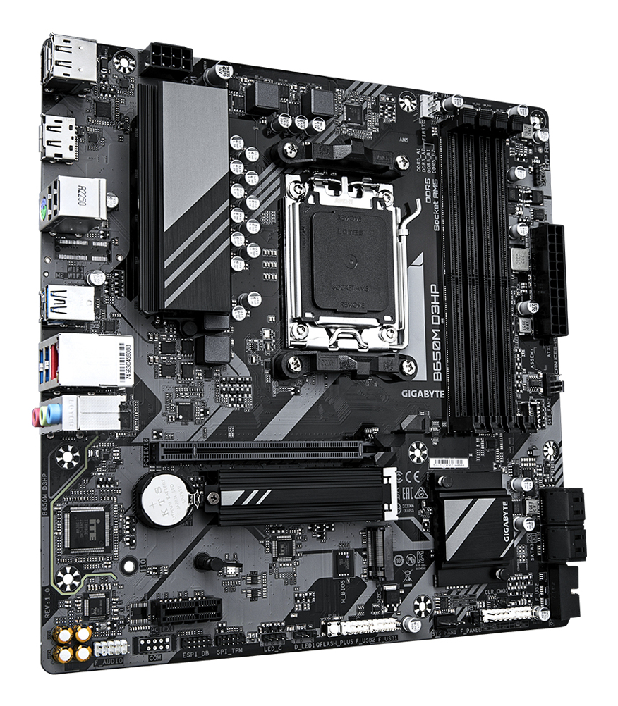 Gigabyte B650M D3HP (B650,AM5,mATX,DDR5) - AMD Sockel AM5 (Ryzen Zen4), Ansicht 4