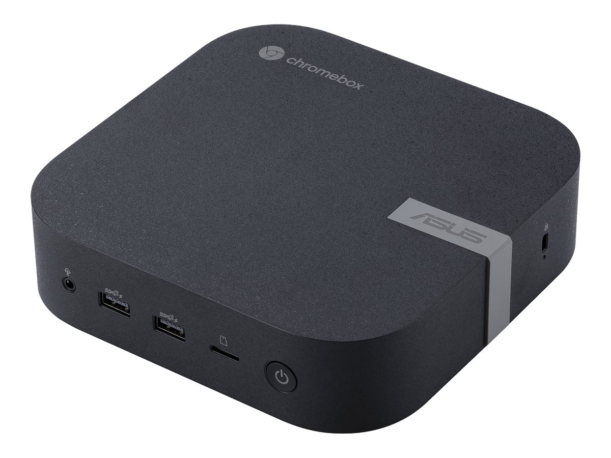 ASUS Chromebox 5 SC002UN - Mini-PC - 1 x Celeron 7305  1.1 GHz - RAM 4 GB - SSD 128 GB - NVMe - UHD Graphics - 1GbE 2.5GbE Bluetooth 5.2 Wi-Fi 6E - WLAN: Bluetooth 5.2 802.11abgnacax (Wi-Fi 6E)