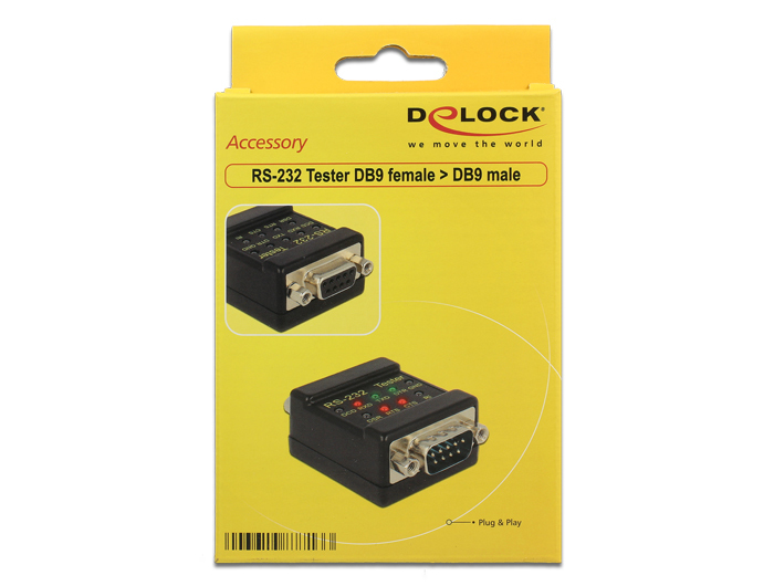 Delock RS-232 Tester DB9 female > DB9 male, Ansicht 2