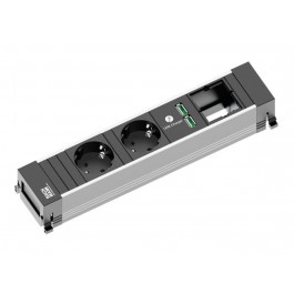 Bachmann POWER FRAME - Größe M - Steckdosenleiste - Wechselstrom 250 V - Eingabe, Eingang GST18i3 - Ausgangsanschlüsse, Ansicht 2