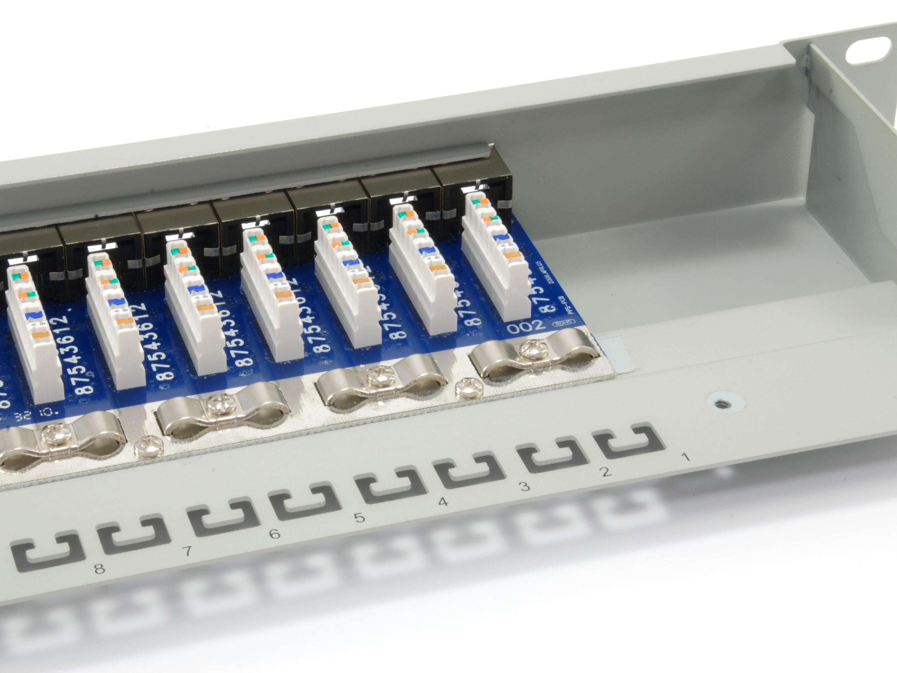 Equip Patch Panel - CAT 6e - STP - Hellgrau, RAL 7035 - 1U - 48.3 cm (19), Ansicht 3