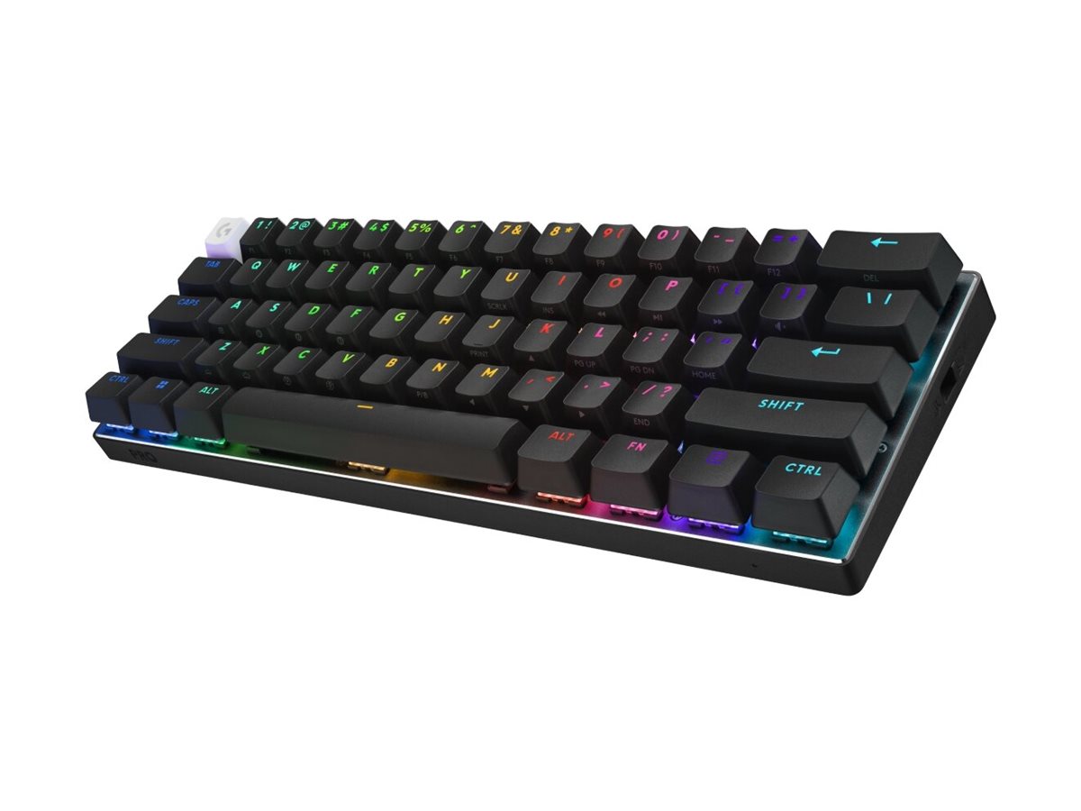 Logitech G PRO X 60 - Tastatur - TKL - kabellos - Bluetooth - Tactile - Schwarz - TL: US, QWERTY, Ansicht 2