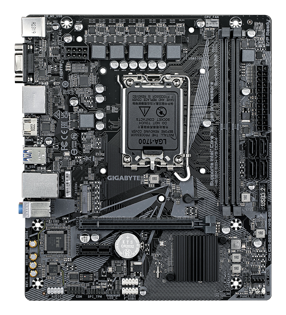 Gigabyte H610M S2H V3 DDR4 - 1.0 - Motherboard - micro ATX - LGA1700-Sockel - H610 Chipsatz - USB 3.2 Gen 1, Ansicht 2