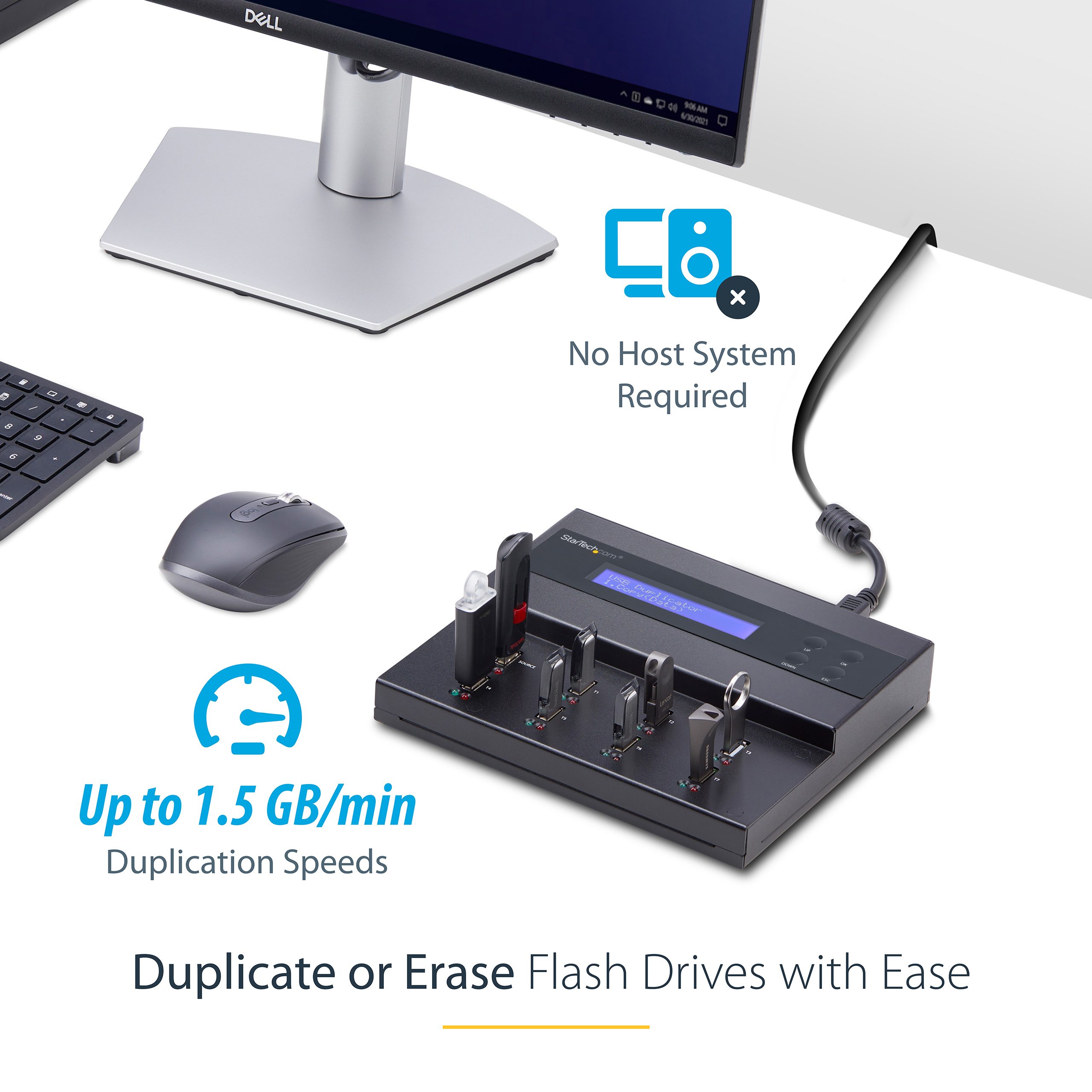 StarTech.com 1:7 Standalone USB Duplizierer und Löscher, Ansicht 2