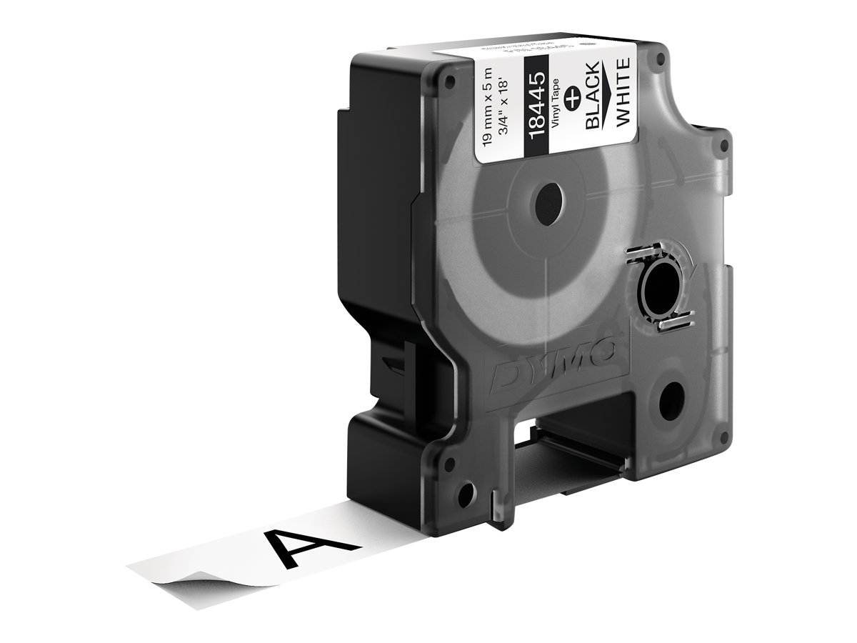 Dymo IND - Vinyl - Schwarz auf Weiß - Roll (1.9 cm x 5.5 m), Ansicht 3