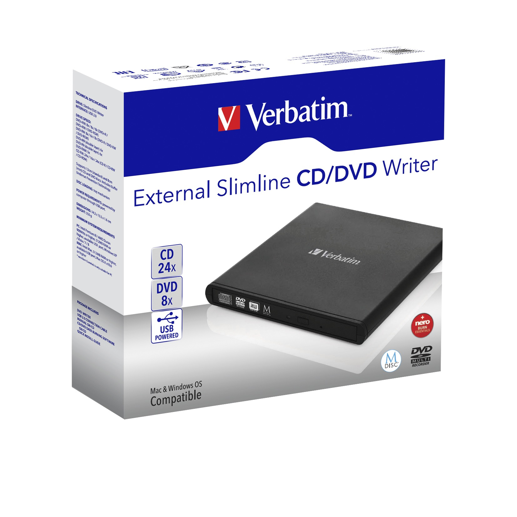 Verbatim Slimline - Laufwerk - DVD±RW (±R DL), Ansicht 2