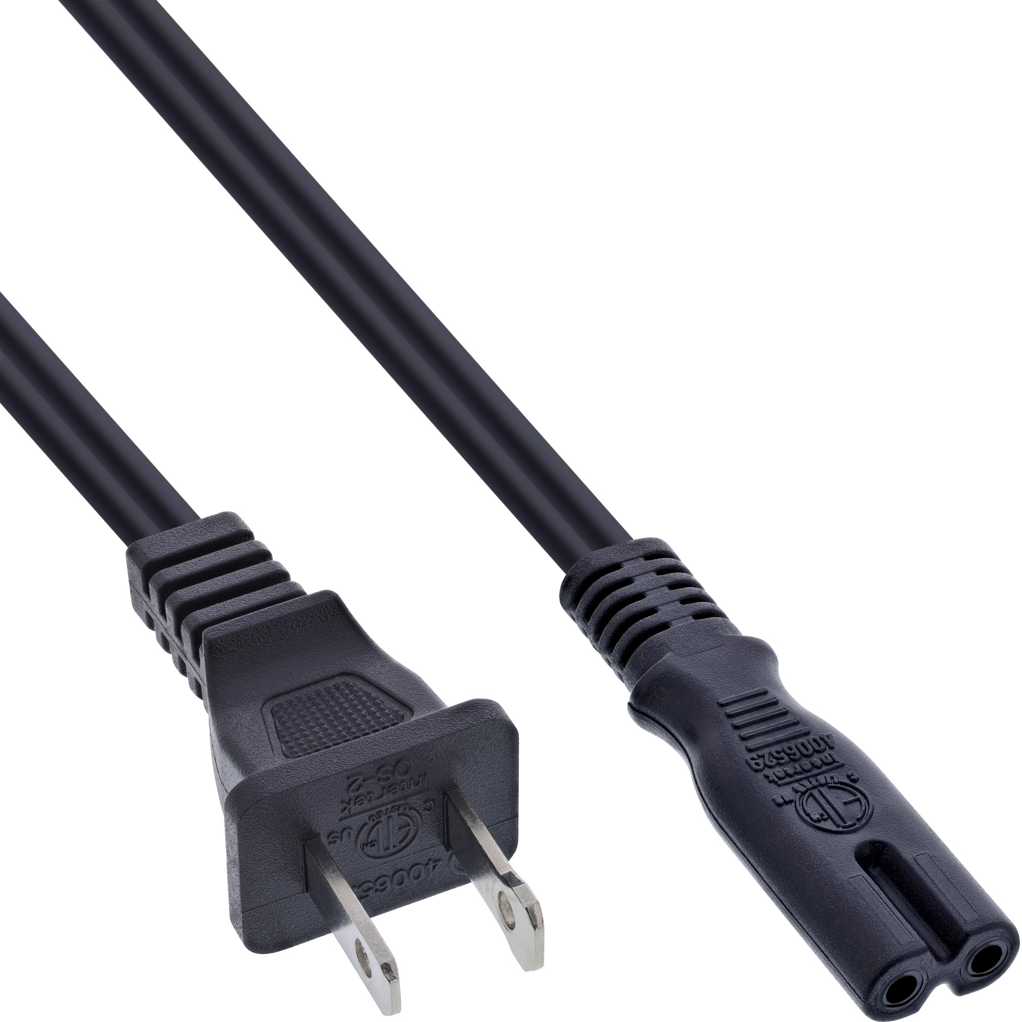 InLine Netzkabel - Netzstecker USA auf Euro 8 C7 Stecker - 1,8m, Ansicht 2
