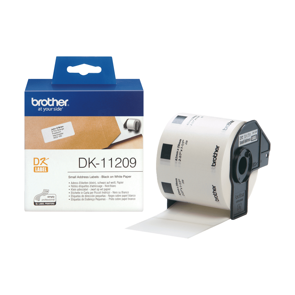 Brother DK-11209 - Schwarz auf Weiß - 800) Adressetiketten, Ansicht 2