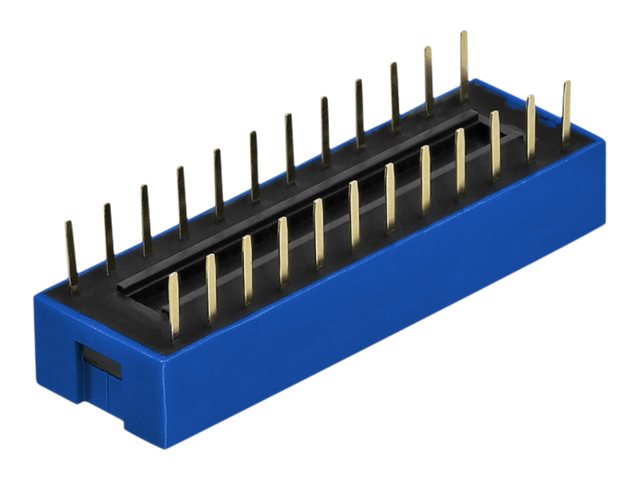 Delock DIP sliding switch 12-digit 2.54 mm pitch THT vertical - DIP-Schalter - Blau (Packung mit 5)