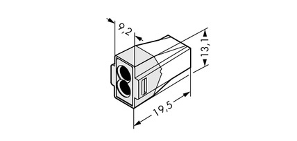 WAGO 773-602 - Transparent - Weiß - 400 V - 32 A - 1,48 g - 9,2 mm - 19,5 mm, Ansicht 2