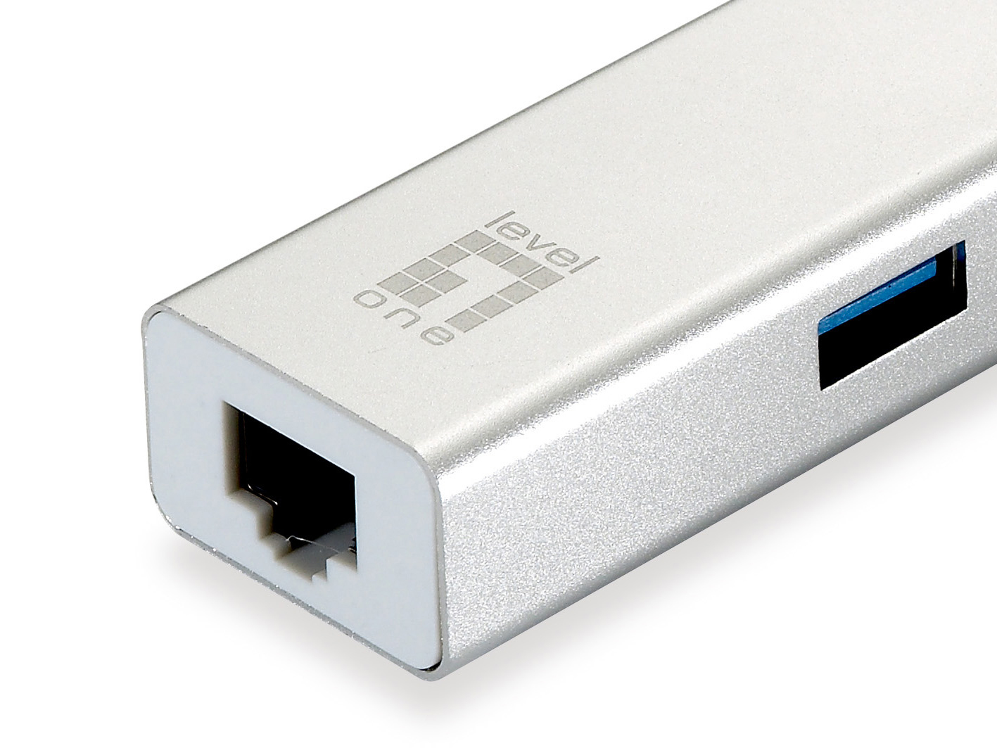 LevelOne USB-0503 - Hub - 3 x SuperSpeed USB 3.0 + 1 x 10/100/1000, Ansicht 4