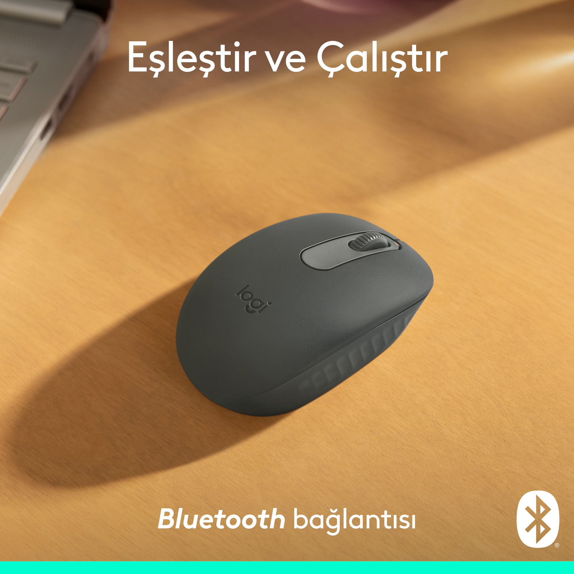 Logitech M196 - Maus - rechts- und linkshändig - optisch - 3 Tasten - kabellos - Bluetooth - Graphite, Ansicht 2
