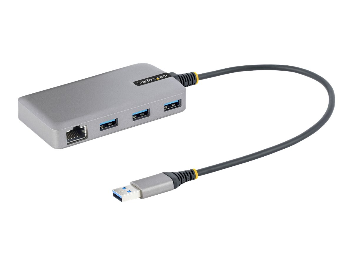 STARTECH 3 Port USB Hub mit Ethernet (5G3AGBB-USB-A-HUB)