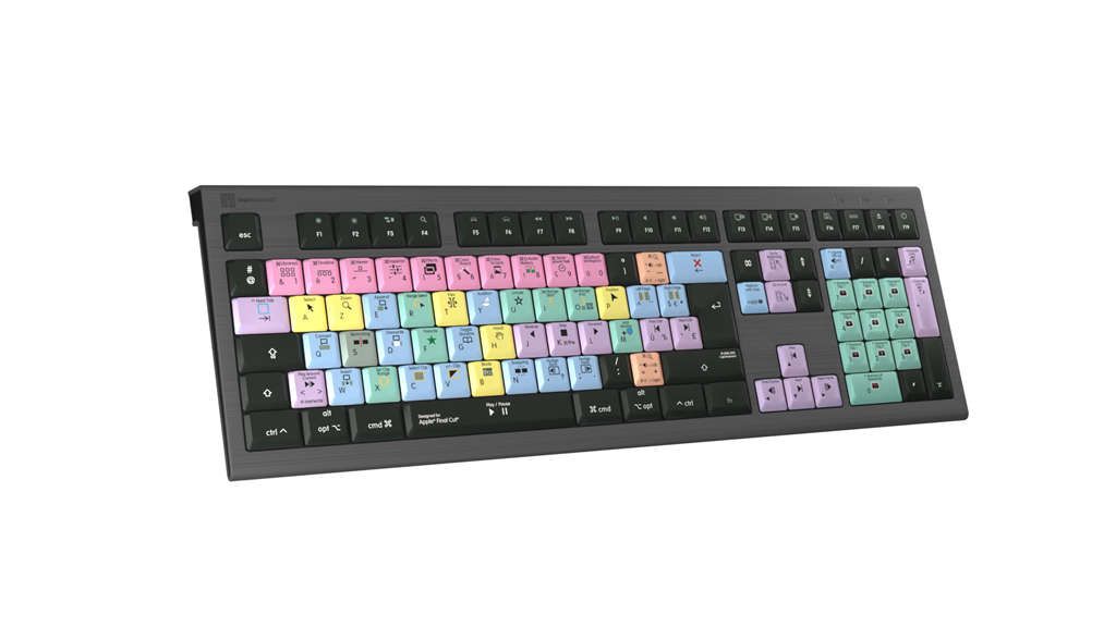 Logickeyboard LKB-FCPX10-A2M-FR - Volle Größe (100%) - Kabelgebunden - USB - Schwarz - TL: Französisch, AZERTY, Ansicht 4
