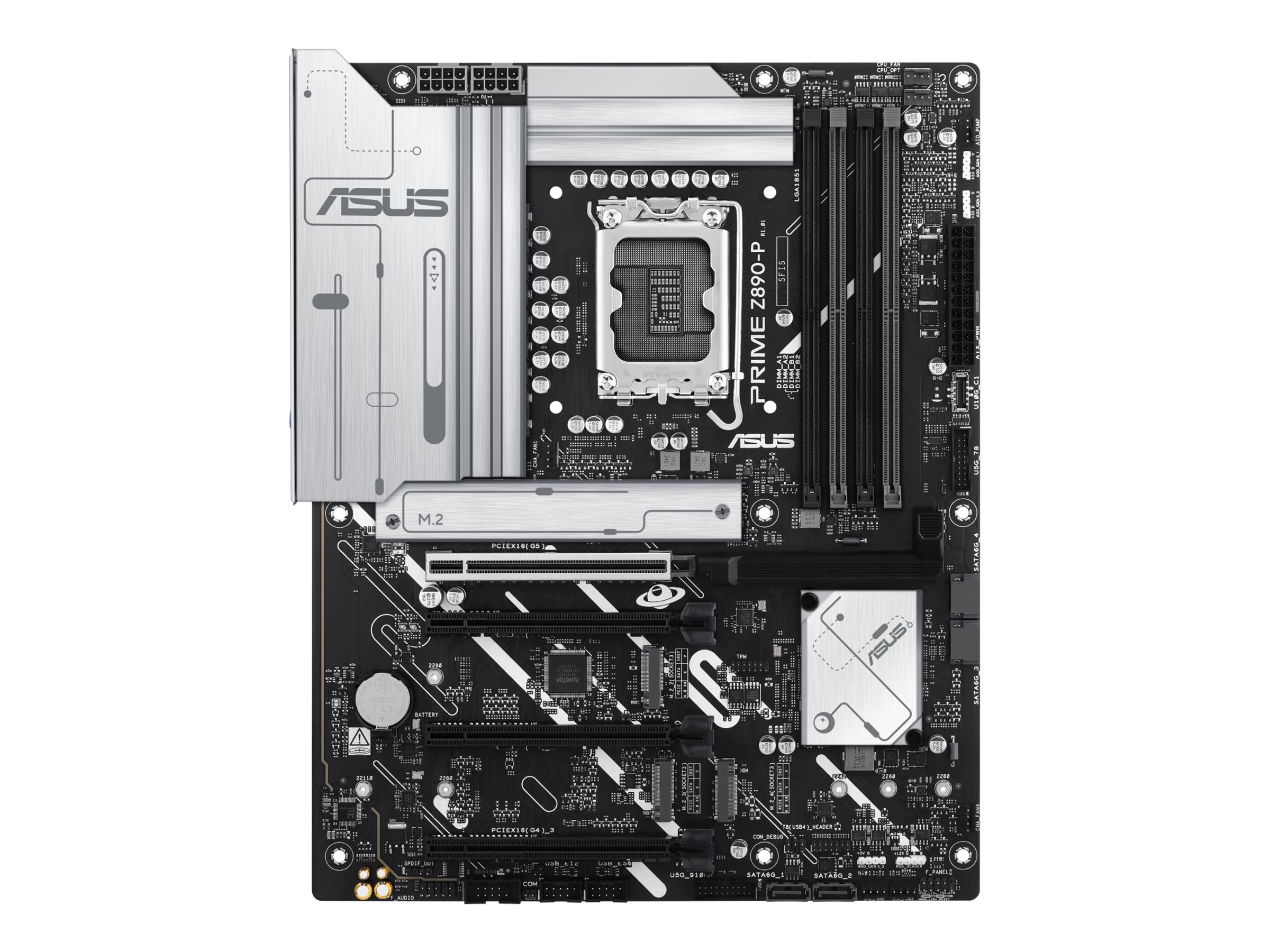 ASUS PRIME Z890-P - Motherboard - ATX - LGA1851 Sockel - Z890 Chipsatz - USB-C 3.2 Gen 2x2, USB 3.2 Gen 2, USB 3.2 Gen 1, USB-C 3.2 Gen 1 - 2.5 Gigabit LAN - Onboard-Grafik (CPU erforderlich)
