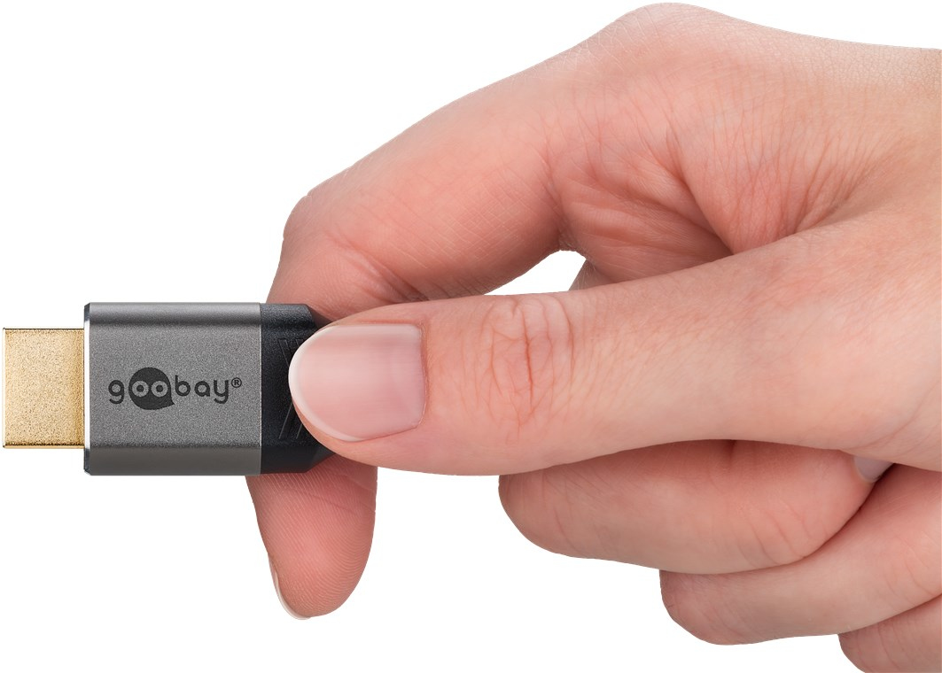 Goobay Ultra High-Speed HDMI -Kabel 0.5 m Sharkskin Grey - -Stecker Typ A>, Ansicht 2