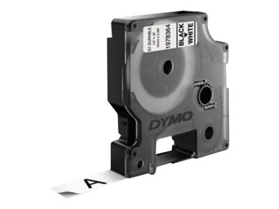 Dymo D1 Durable - Selbstklebend - Schwarz auf Weiß - Rolle (1,2 cm x 5,5 m), Ansicht 3