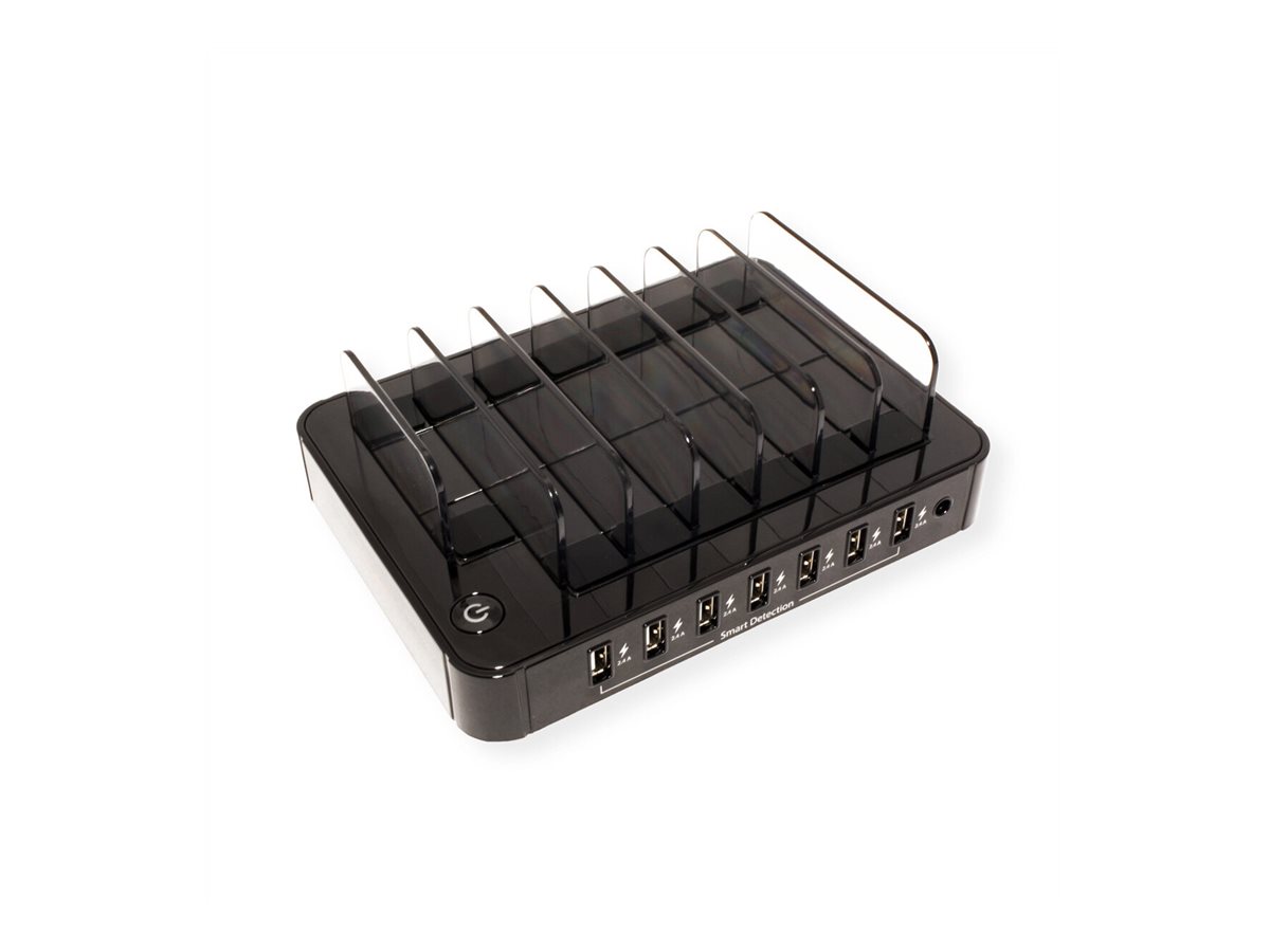 ROLINE Ladestation - Netzteil - 12 Watt - 4 A - 7 Ausgabeanschlussstellen (7 x 4-piliger USB Typ A), Ansicht 4