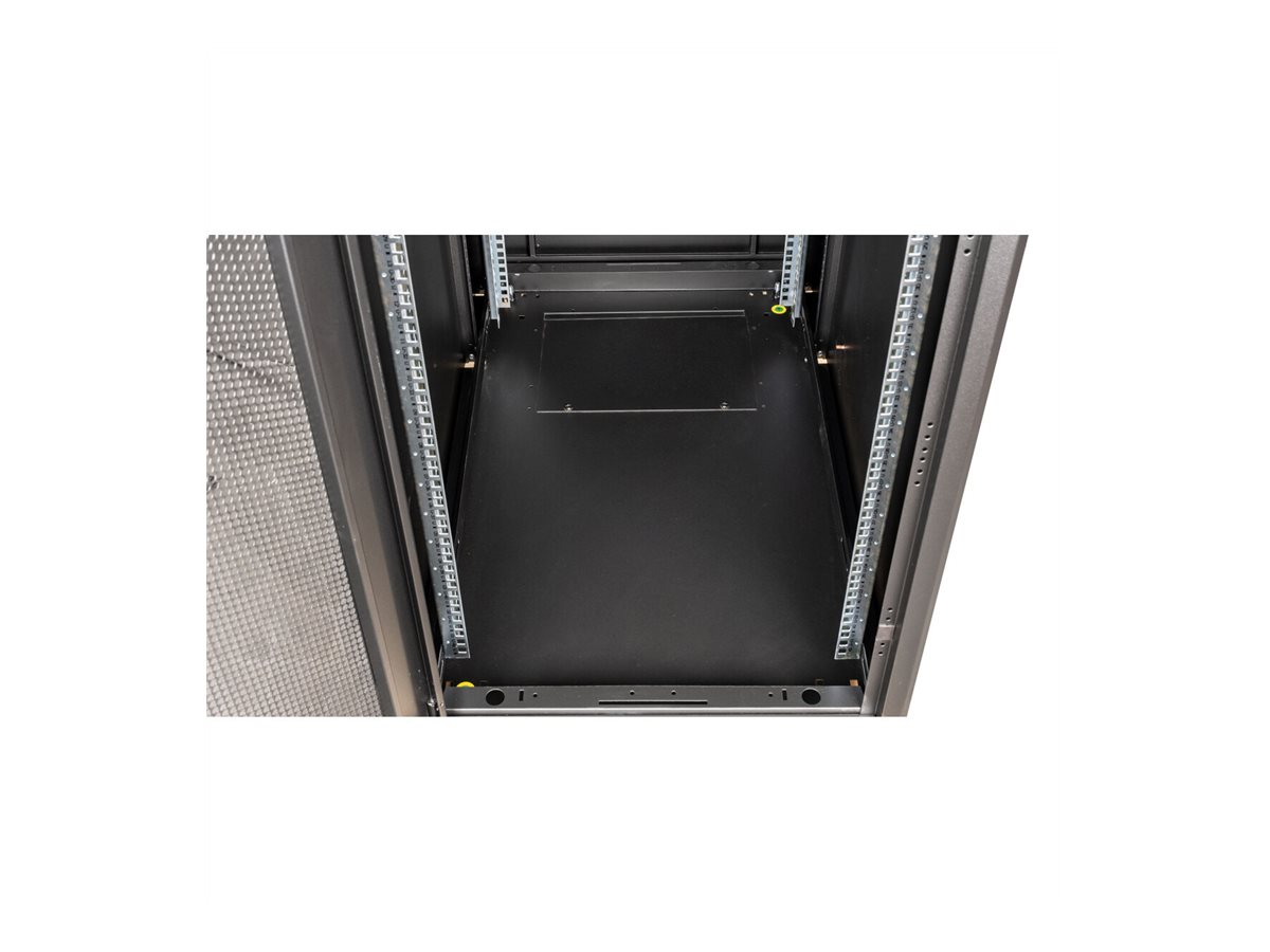 ROLINE 19 Zoll Netzwerkschrank Basic 42 600x1000 BxT Glastür schwarz, Ansicht 4